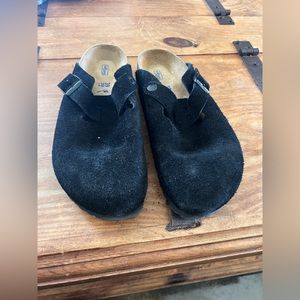 Black Suede Birkenstock Soft Leather Clog! Sz 39/8